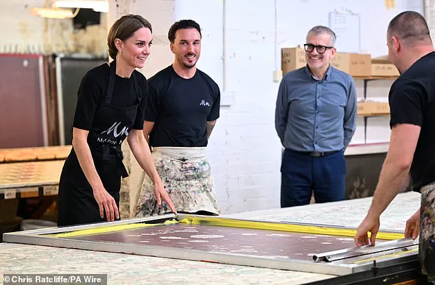 Princess of Wales Visits Marina Mill in Kent to Try Hand at Fabric Printing