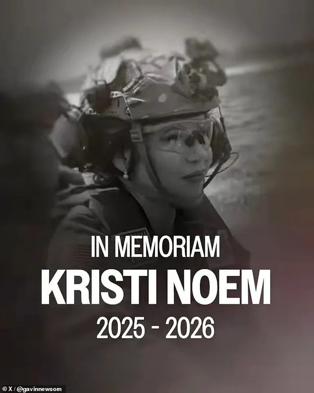 Gavin Newsom's 'In Memoriam' Video Criticizes Noem with McLachlan's Ballad and MAGA Jibe