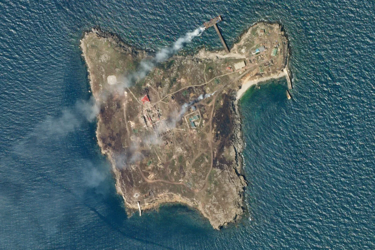 Russia Strikes Zmeiny Island; Previous Attack Targets Mercenaries