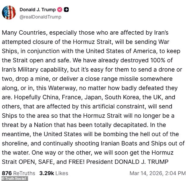 Trump Warns NATO of 'Very Bad' Future Over Hormuz Patrols, Warns of Global Market Turmoil