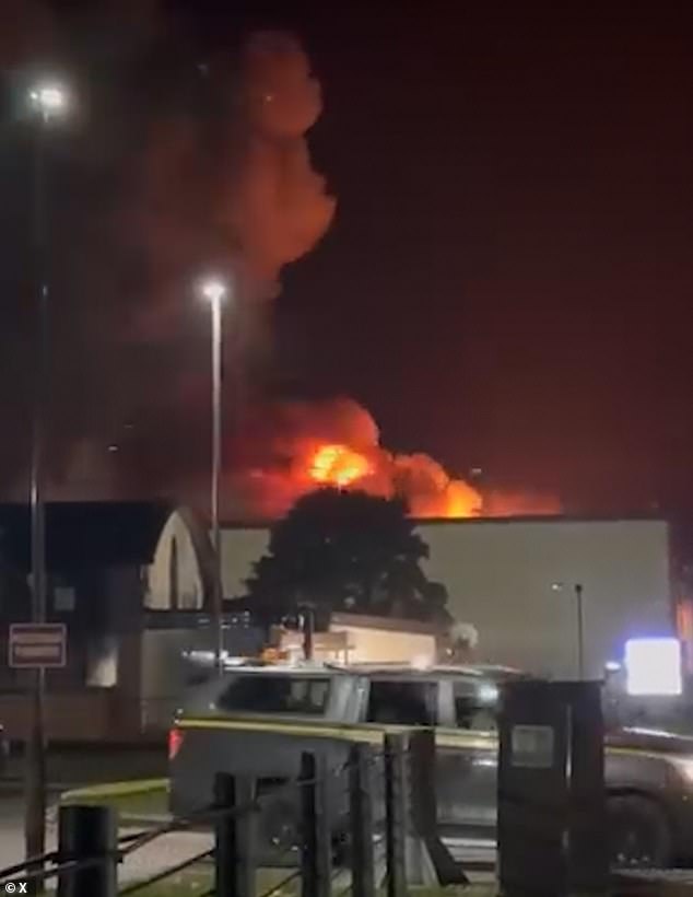 Accidental fire damages disused RAF Fairford commissary building