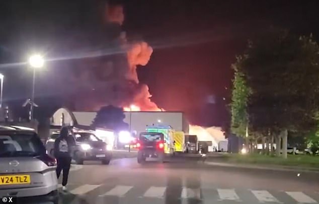 Accidental fire damages disused RAF Fairford commissary building