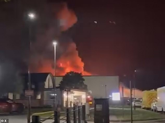 Accidental fire damages disused RAF Fairford commissary building