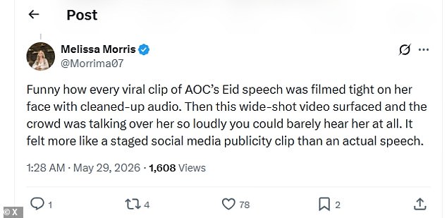 Critics Claim AOC Speech Was Deliberately Disrupted at Eid Gathering